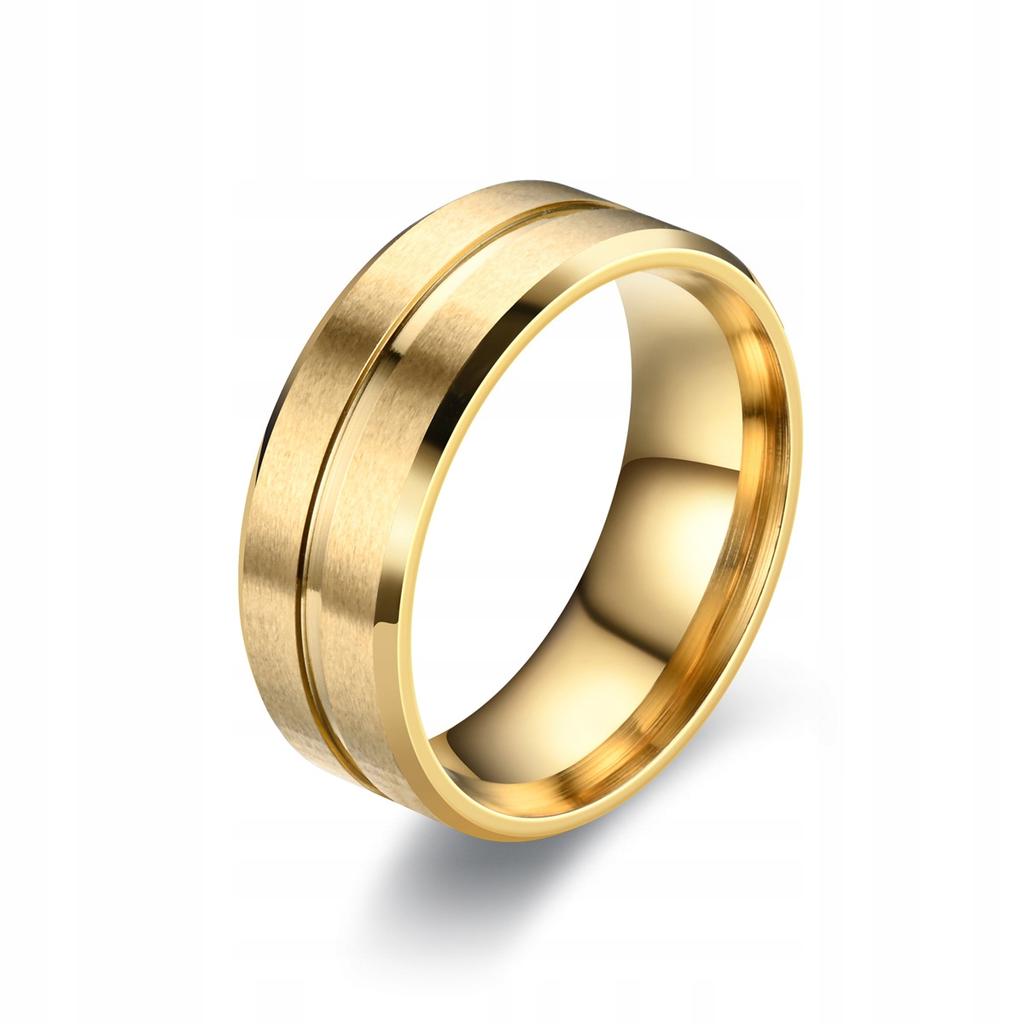 Wedding Ring Gold Steel Jewelry 316L Size 22 Eu22 Us10