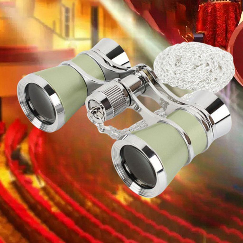 Vintage Opera Glasses Binoculars with Chain Opera Theater Glasses Portable Binocular Telescope for Stage Concert Camping