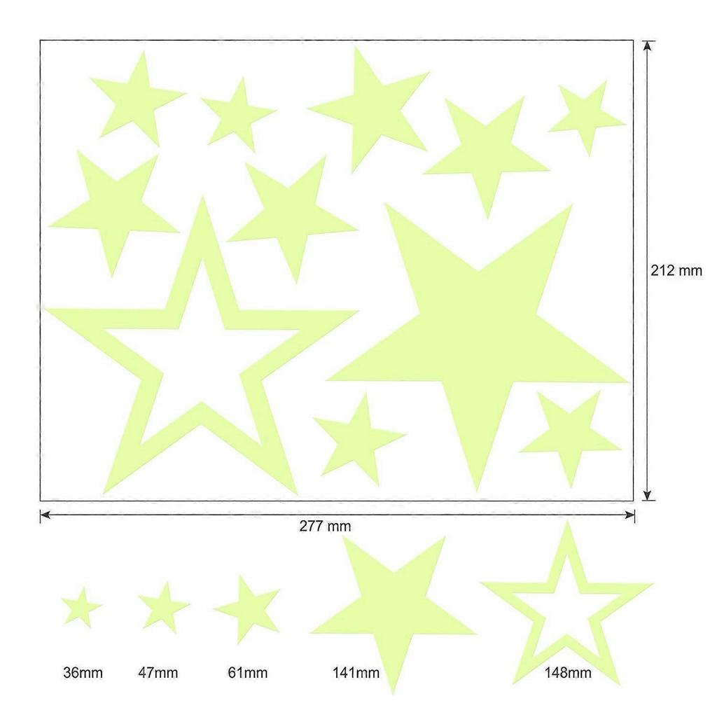 Glowing Wall Stickers, 437 Pieces with Glowing Stars, Fun and Decorative for Kids' Rooms