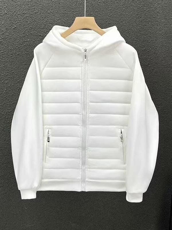 Men's Trendy Hooded Patchwork Jacket - Fleece-Lined, Lightweight, Autumn/Winter 2024 Arrival