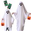 Buoniganuo Halloween Cosplay Kids Ghost Cape Costume Tattoo and Pumpkin Tote and Vampire Costumes for School Club and Family Adults and Girls and Size