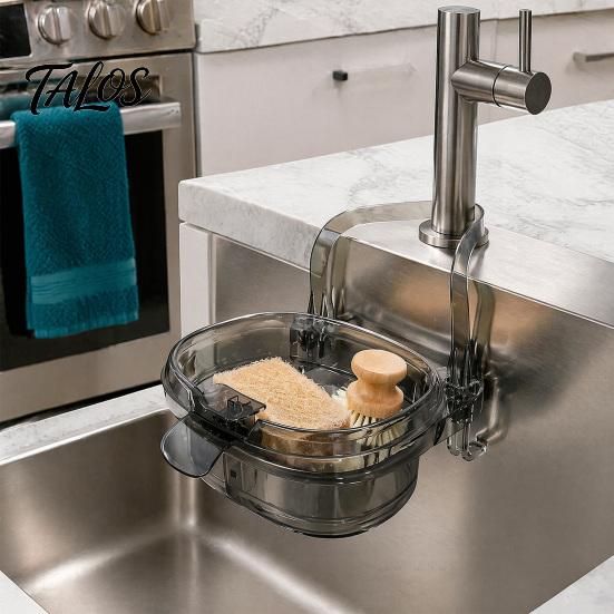 Multifunctional Kitchen Cleaning Tool Hanging Sink Drain Basket, with One-Press Food Waste Catcher, Press Type Strainer Large Capacity Plastic