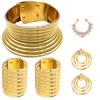 Set di 6 Pezzi Accessori Costume Tribale Nazionale Africano Oro Collo Lungo