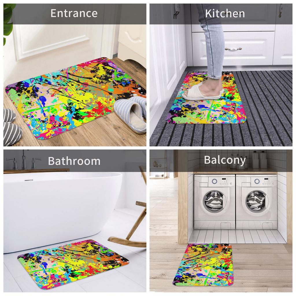 Street Pop Art Graffiti Doormat Anti-Slip Bathroom Kitchen Mat Living Room Door Floor Entrance Carpet Rug