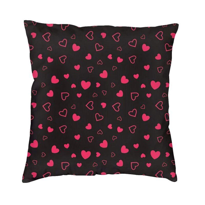 Custom Vintage Valentine Purple Hearts Pattern Throw Pillow Case Decor Home Nordic Cushion Cover Soft Pillowcase 30x30cm