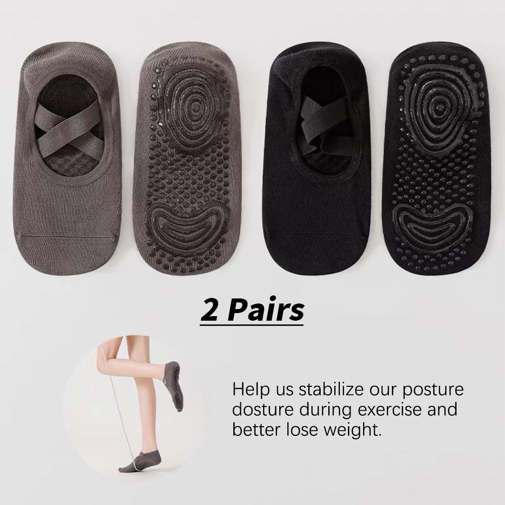 Professional Women Yoga Sock Silicone Anti-slip Ballet Pilates Socks Women Backless Breathable Bandage Yoga Sport Sock