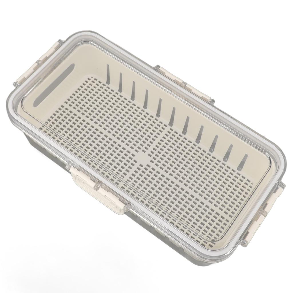 Refrigerator Fresh Food Storage Containers PET Multifunctional with Drainer Fridge Airtight Crisper for Kitchen Dining