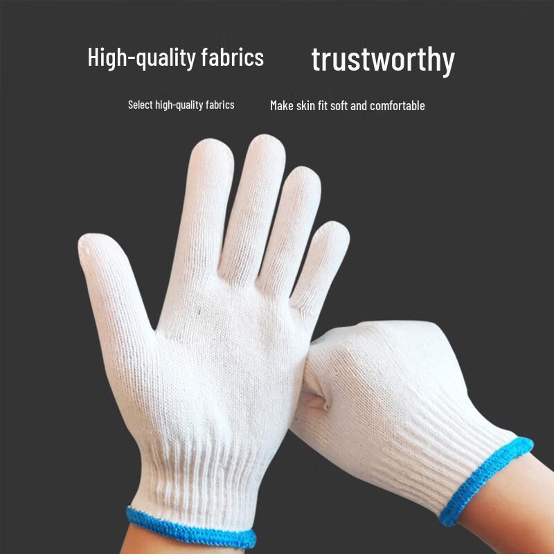 Junshuai Wear-Resistant Cotton Work Gloves, 24 Pairs