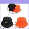 Street Style Black Cotton Fisherman Hat With Embroidery For Men And Women