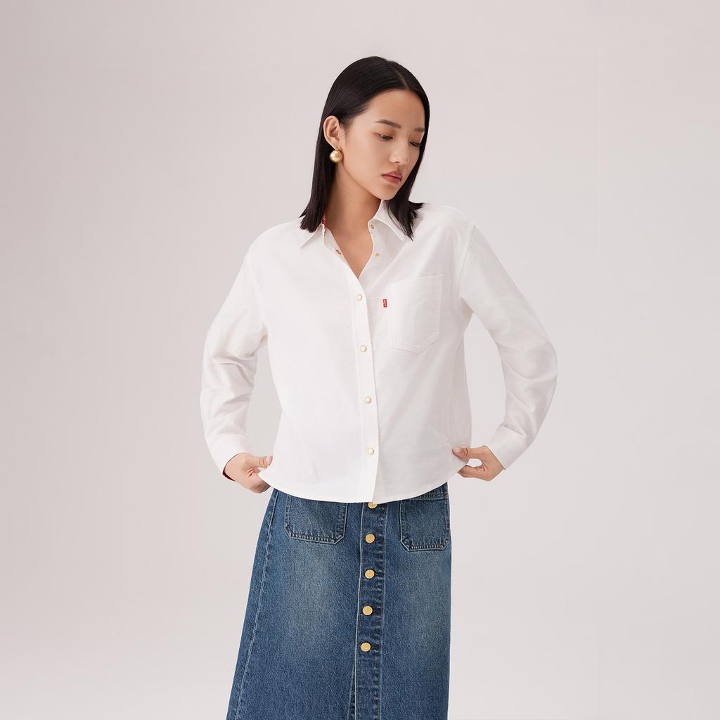 Levis Relaxed Comfortable Versatile Simple Shirt Women Tops 006Q7-0000
