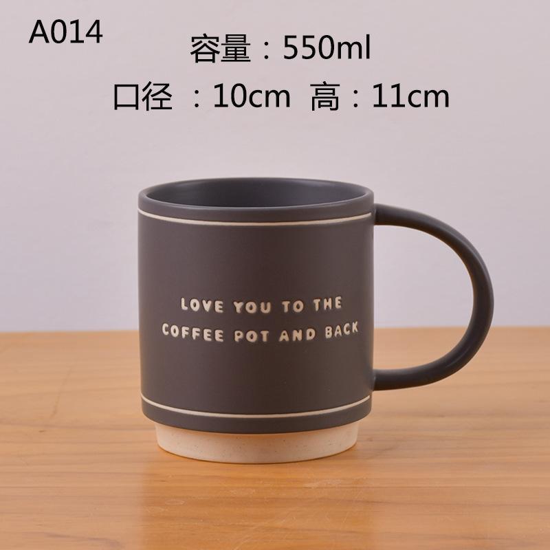 Minimalist Extra Large Ceramic Mug, Oversize Oat Milk Drinking Cup For Office Daily Use