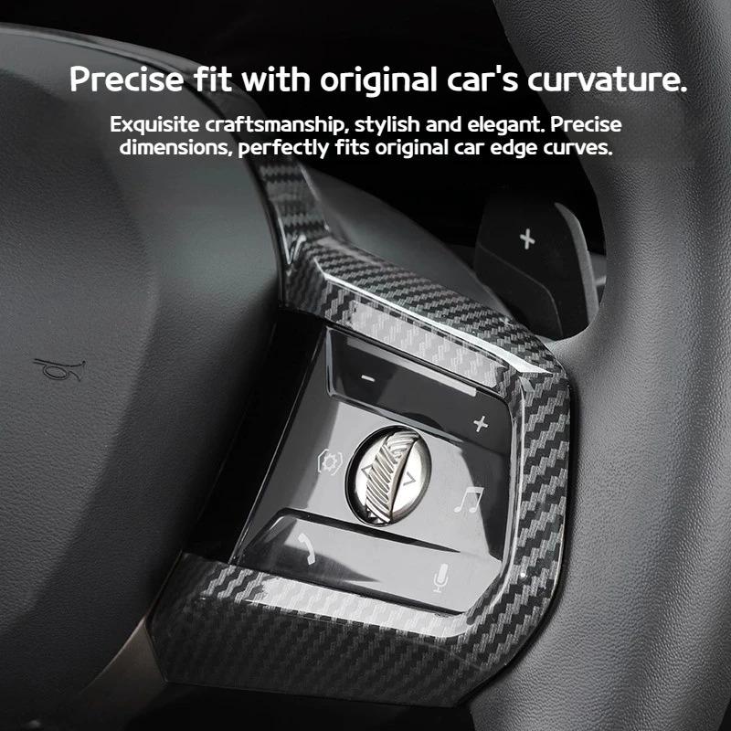 For BMW 5 Series I5 X3 G45 G60 2024-2025 ABS Carbon Fiber Steering Wheel Decorative Frame Interior Decoration Items Accessories
