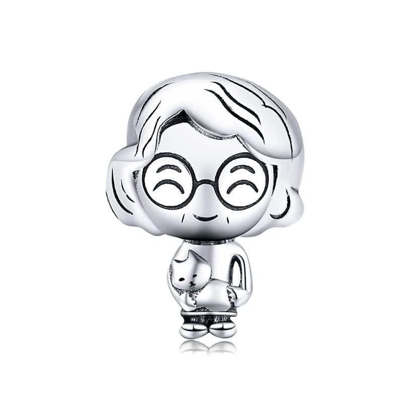 WOSTU New Design 925 Silver Family Beads Charms Fit Bracelet Pendant Fashion DIY Jewelry