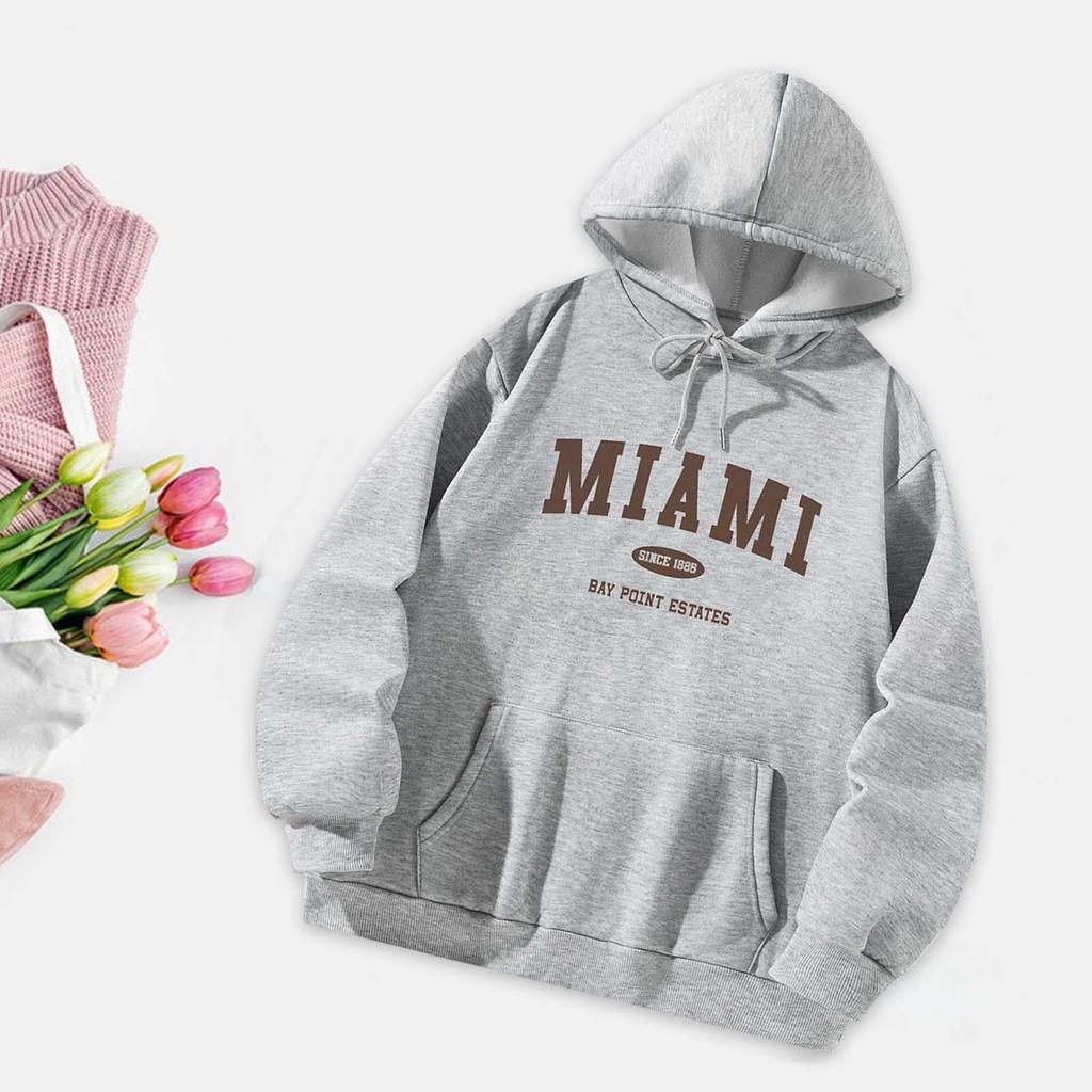 Sweat à capuche à cordon Casual Doux Pull Hauts pour Voyage Randonnée Trajet M