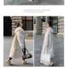Fall/winter Women's Solid Color Hooded Loose Large Pocket Fashion Padded Warm Long Women's Jacket