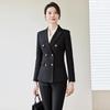 Elegant Women's Slim Fit Black Suit Set for Business and Commute - 2024 Spring/Autumn Collection
