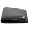 Portofel bifold din piele embosată 2MO004 QHH F0002 SAFFIANO TRIANG Negru [Prada] [Prada] Bărbați [Articol]
