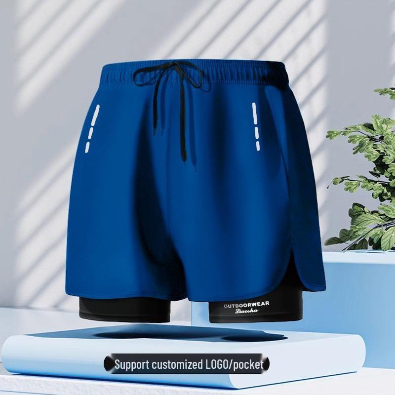 Completo da uomo a doppio strato per lo sport: Costumi da Bagno per Corsa, Fitness, Spiaggia e Nuoto