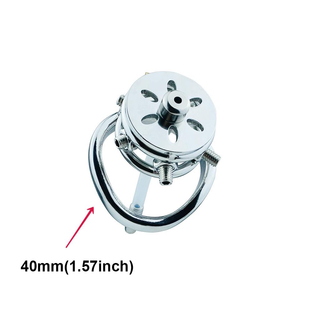 Stainless Steel Men's Short Flat Lock Metal CB Lock Urethral Chastity Belt Rivets Penis Cage Sex Toy Cuckold Cock Rings