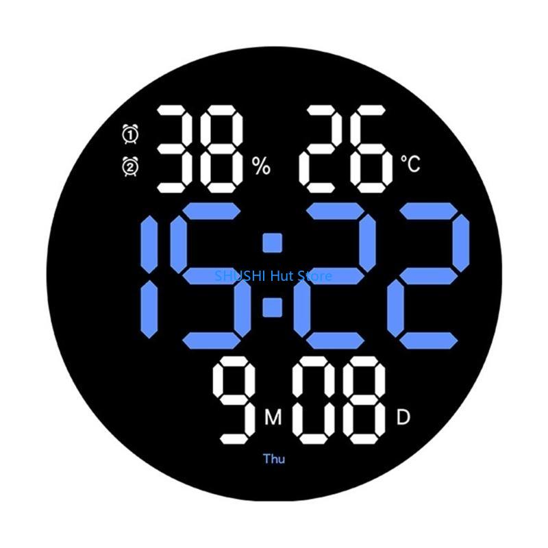 Large Screen Digital Clock with Remote Control 10inch Led Wall Clock with Alarms D57B