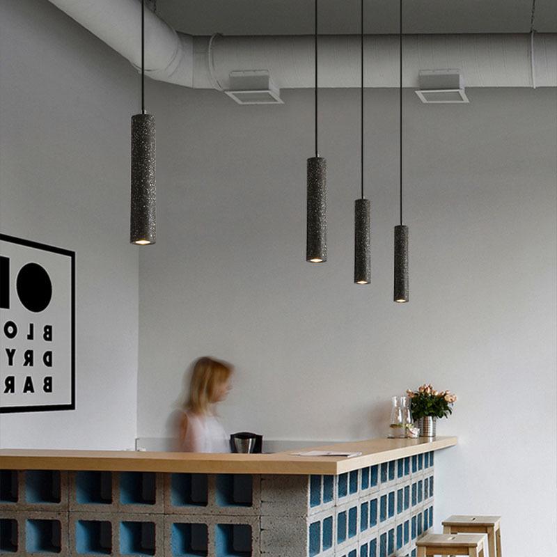 Minimalist Terrazzo Cement Pendant Light for Coffee Shops & Bedrooms