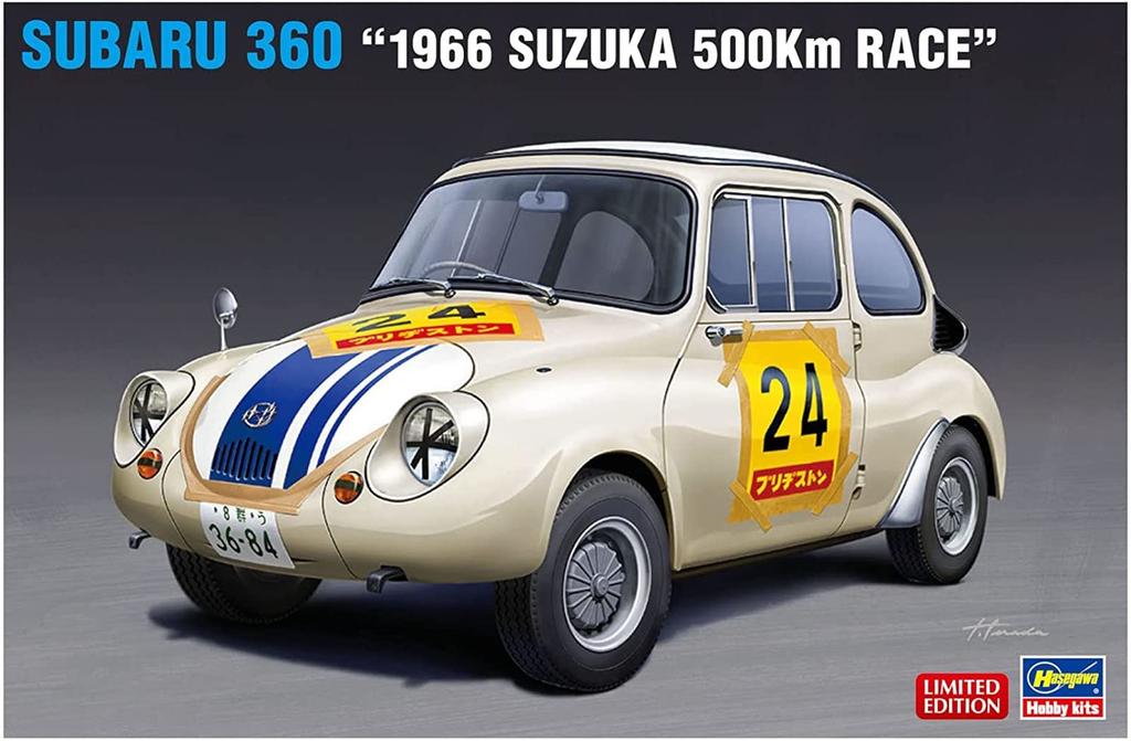 Hasegawa Plastikový model Subaru 360, závod Suzuka 500 km, rok výroby 1966, 20569, měřítko 1:24