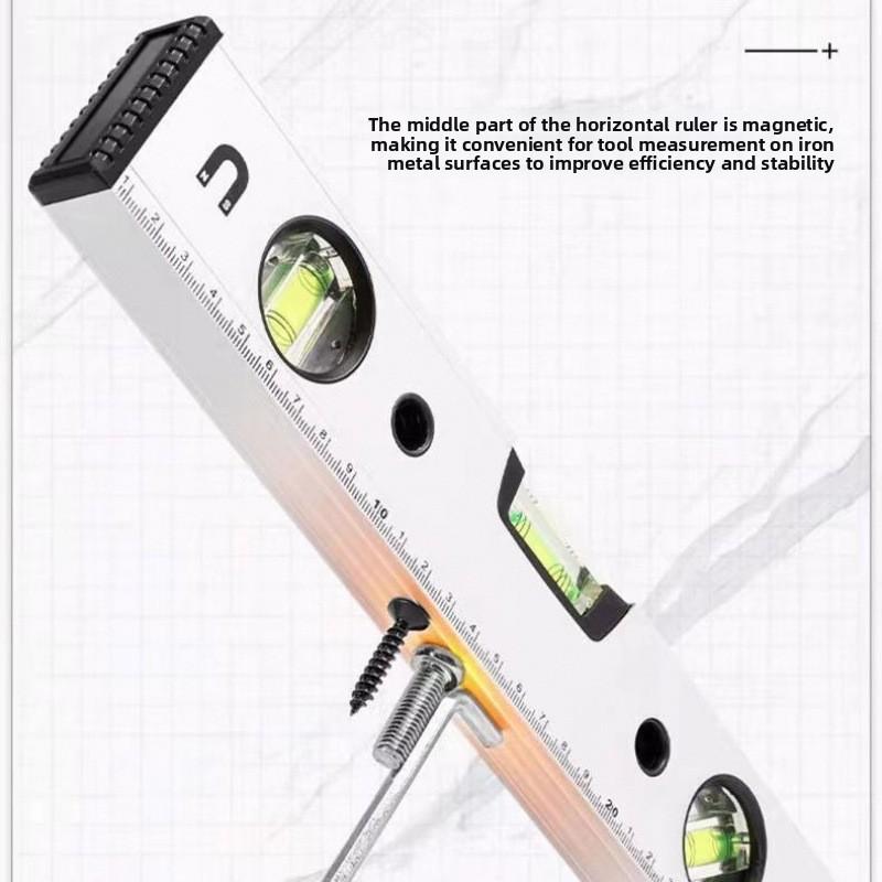Duty Magnetic Torpedo Level Aluminum 3 Vial High Visibility Shockproof Bubble Spirit Level Tool for Construction Metal Working