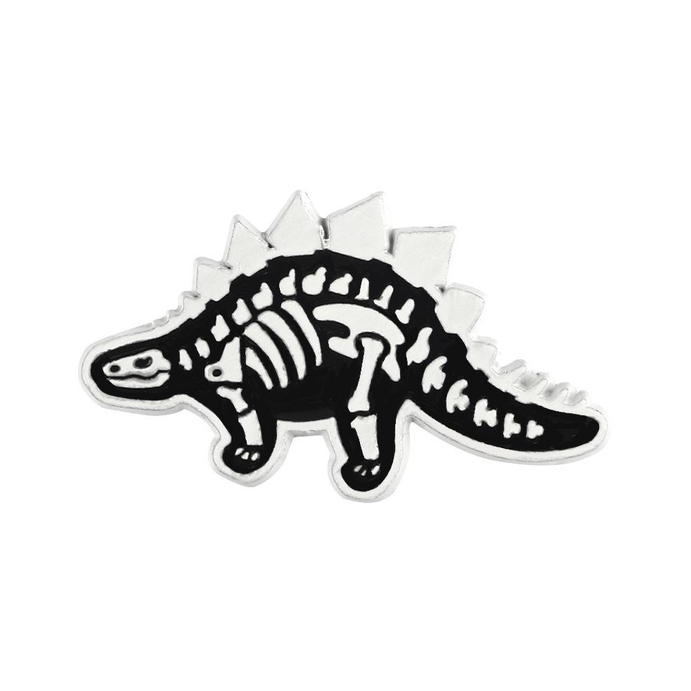European & American Style Jurassic Park Dinosaur Skeleton Brooch - Creative Mini Animal Pin