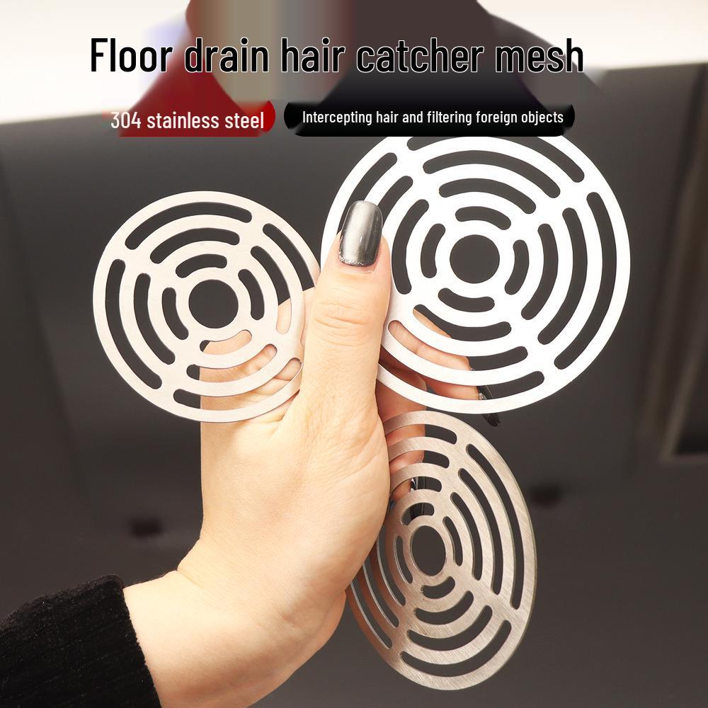 Stainless Steel Bathroom Floor Drain Hair Catcher & Anti-Clog Filter Mesh Cover