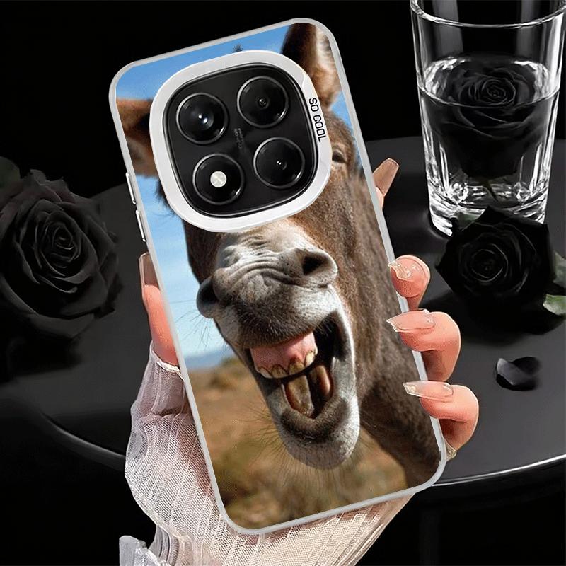 

Funny Donkey Animal Soft Phone Case for Xiaomi Redmi Note 13 14 15 Pro Plus 12S 12 11S 11 11T 10S 10 Shockproof Cover Back Shell Redmi Note 13 Pro 5G
