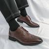 Mode Retro Herren Formelle Lederschuhe Herren Schnürschuhe Business Mode Anzug Lederschuhe Hochzeit Bankett Schuhe Größe 38-46