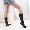 1 Pair Japanese Styles Fishnet Mesh Hollowout Patterned Stockings Breathable Thin Middle Calf Socks for Women and Girls