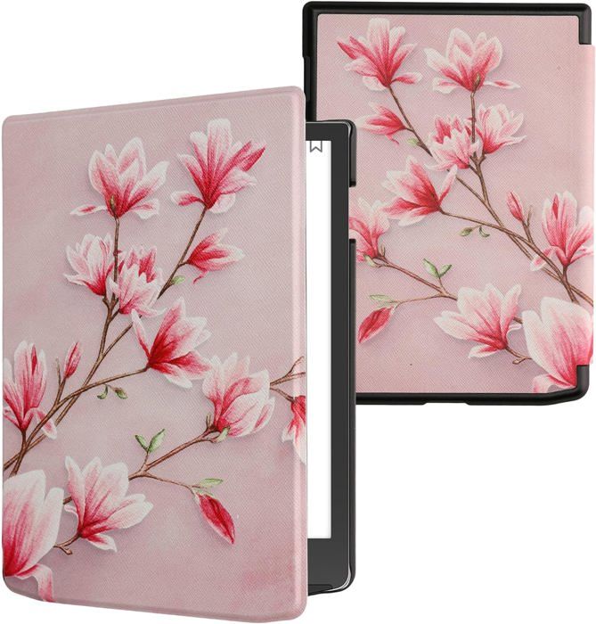 Coque - Vivlio - InkPad 4 - Similicuir - Fleurs de printemps - Rabat magnétique