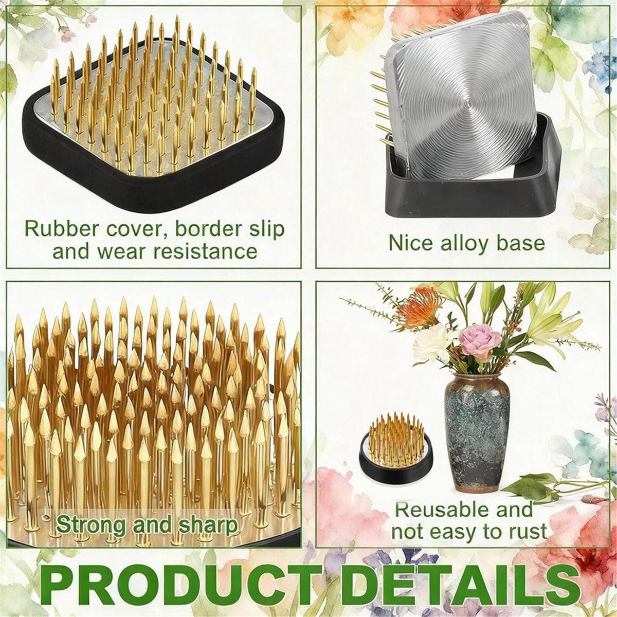 

6Pcs Flower Frog Pin Holder Set-2 Round&2 Square (0.9 ,1.2 ,1.57 , 1.97 ) Floral Arrangement Frogs Vases for DIY Crafts China Mainland