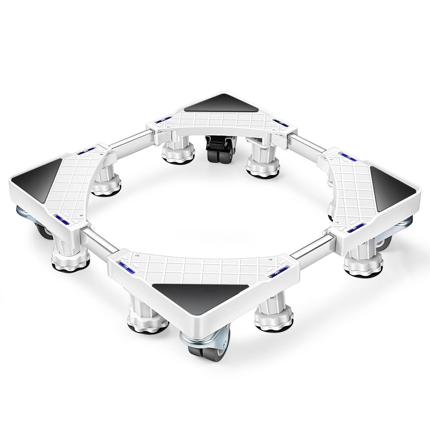 

Bexeze Washing Machine Stand with 8 4 Adjustable Depth Height Noise 500kg Load Compatible with Fully Automatic Washing Refrigerator Stand Casters, білий