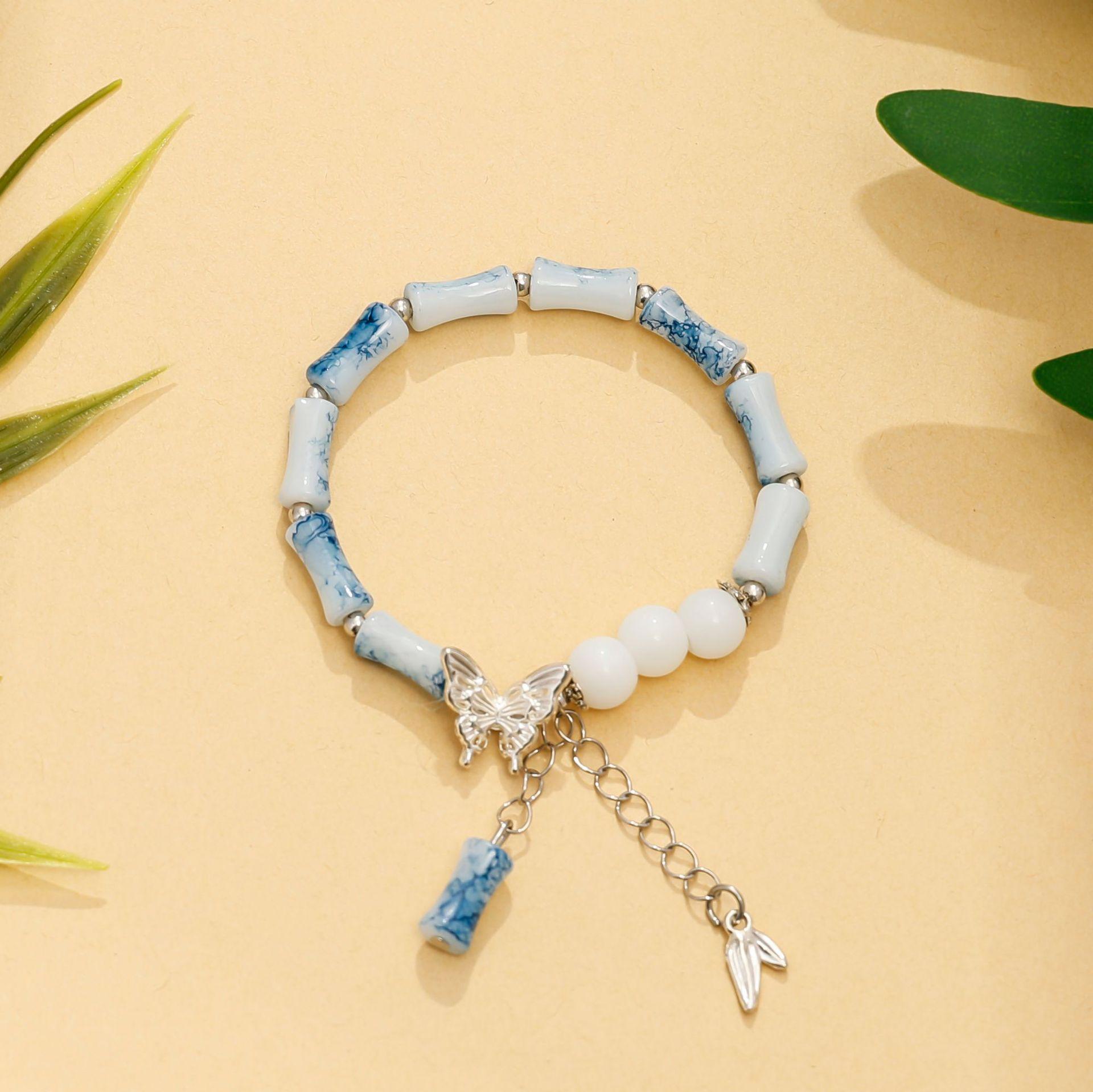 

Xiaohongshu тот же браслет-бабочка, новый китайский ручной работы, универсальная модель для подруги, на берегу, студент, пара, подруга