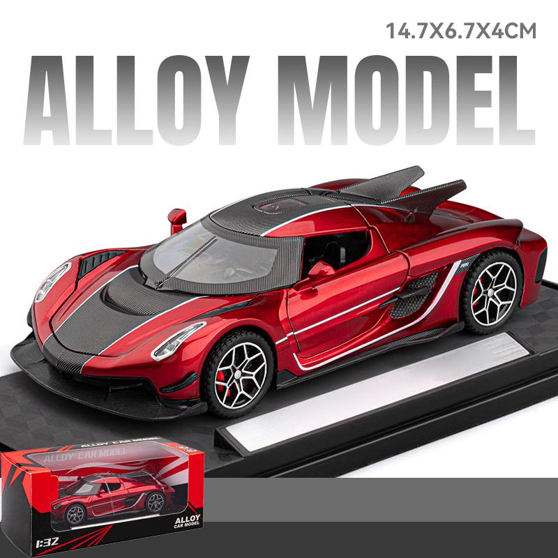 1:32 KNSG Jesko Absolut Supercar Legierung Metall Druckguss Modellauto Schreibtisch Display Sammlerstück Ornament Feiertagsgeschenk Für Jungen Spielzeug