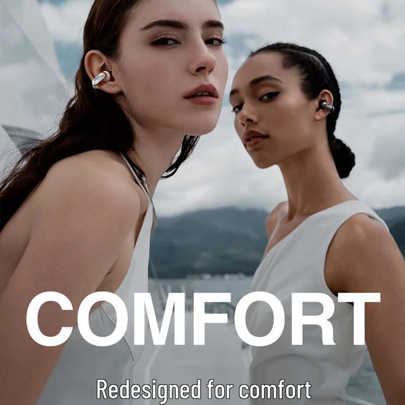 Saina S9S AI Open-Ear Air-Bone Conduction Ear Clip Bluetooth Headset