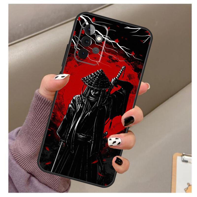 Japan Ninja Samurai Red Sun Case For Samsung Galaxy A33 A13 A53 A34 A54 A14 A15 A16 A26 A36 A56 A12 A32 A52 A06 A35 A55
