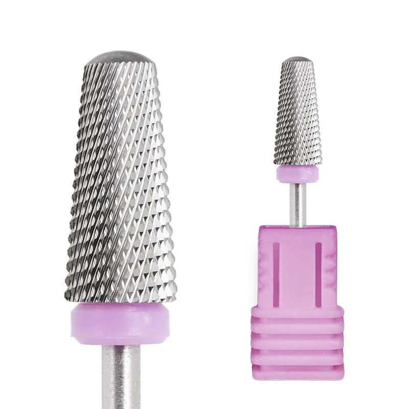 1pc 5 in 1 Tungsten Steel Nail Drill Bits, for Electric Nail File Manicure Machine, Professional Nail Art Drill Bit Set