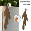 Unique Design Spilled Coffee Bookmark Coffee Themed Coffee Bookmark  Arts and Crafts