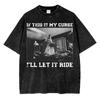 100% Cotton Vintage Washed Ariana Grande Petal Violent Fairy Pop Core T Shirt Men Letter Live Laugh Love Retro Loose Tees Shirts