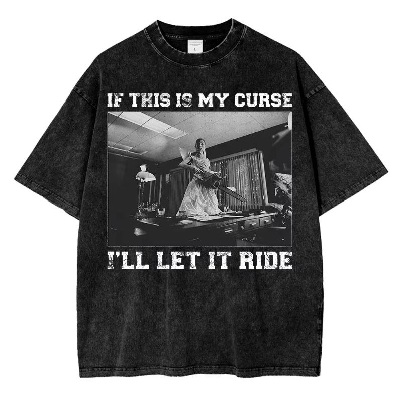 100% Cotton Vintage Washed Ariana Grande Petal Violent Fairy Pop Core T Shirt Men Letter Live Laugh Love Retro Loose Tees Shirts