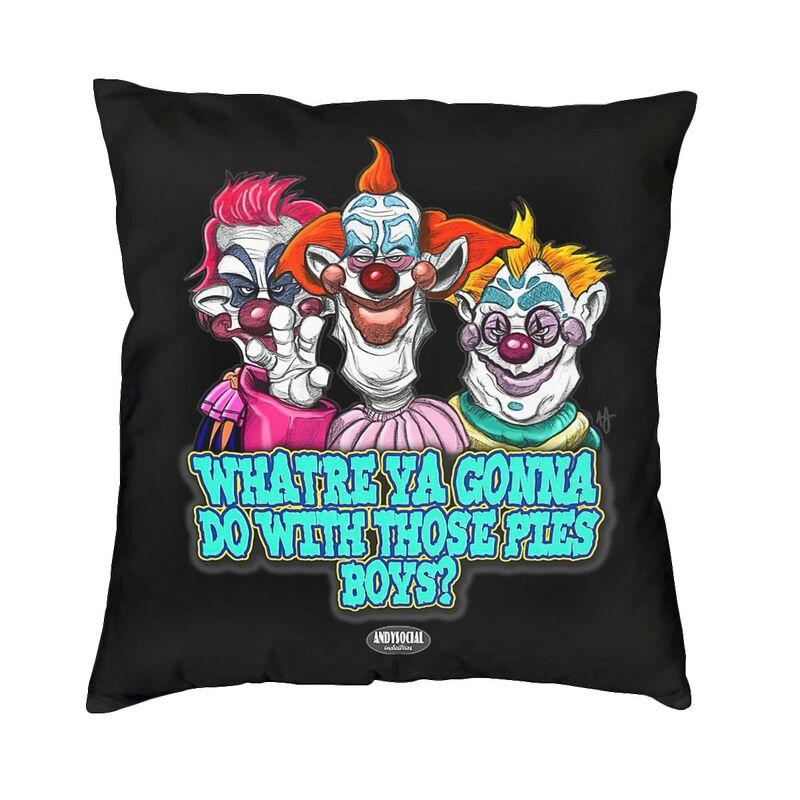 Horrorfilm Killer Clowns aus dem Weltall Kissenbezüge Heimdekoration Kawaii Outdoor Kissen Quadratischer Kissenbezug