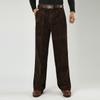 Men's Thick Corduroy Casual Pants Men's Corduroy High Waist Loose Thick Trousers