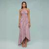 High-end Chiffon Dress for Women, Ruffle Pleated Design, Thin Medium and Long Dress, European and American Fast Fashion