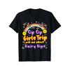 """Keckes Freundinnen-Trip Spaß und Humor Erwachsenen-T-Shirt - Regenbogen-Flamingo-Muster Junggesellinnenabschieds-Shirt, Unisex Schwarz Böhmischer Stil Rundhals-Shirt,"""