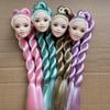 1/6 Doll Heads Asian Face Mold Super White Skin Tone Fashion Big Braid Doll Head DIY Toy Parts Girls Birthday Gifts