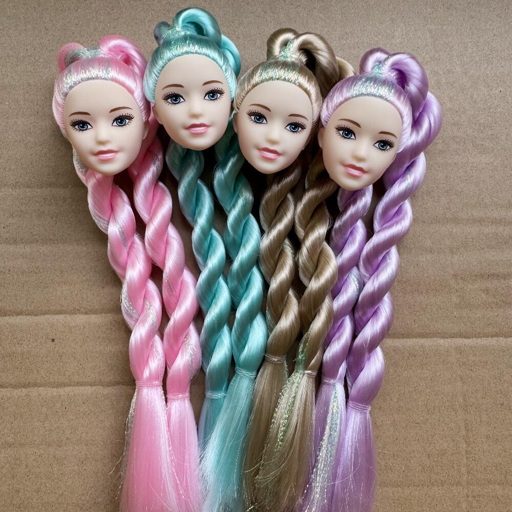 1/6 Doll Heads Asian Face Mold Super White Skin Tone Fashion Big Braid Doll Head DIY Toy Parts Girls Birthday Gifts