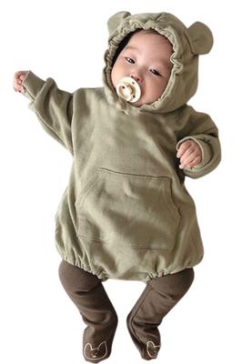 EnDast Baby Long Bear Animal Stylish 90cm Romper, Sleeves, Hooded, Ears, Kigurumi, Halloween, Coverall, Children's Clothing, Spring, Autumn, Winter,